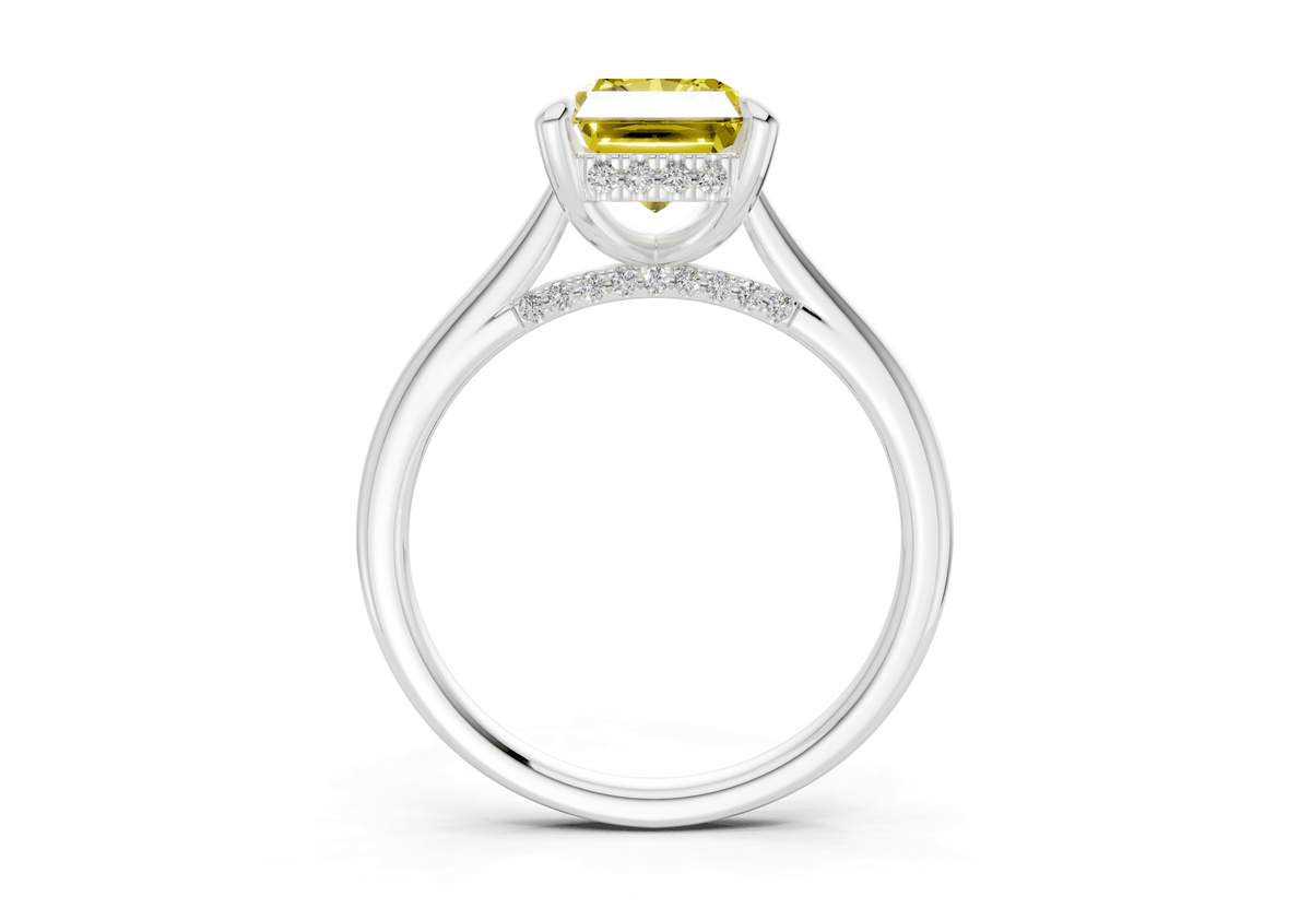 Piper Yellow Diamond Solitaire Radiant Cut 2mm Engagement Ring