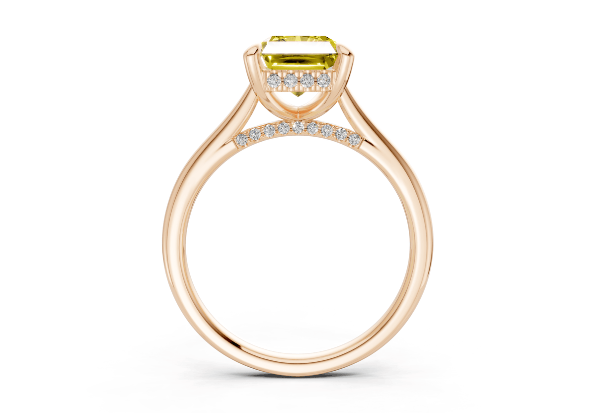 Piper Yellow Diamond Solitaire Radiant Cut 2mm Engagement Ring