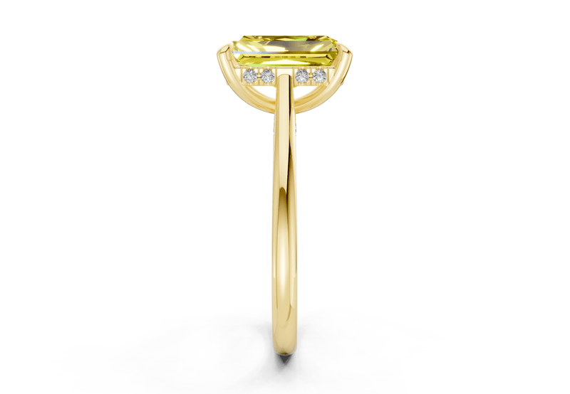 Piper Yellow Diamond Solitaire Radiant Cut 2mm Engagement Ring - Ring Premier