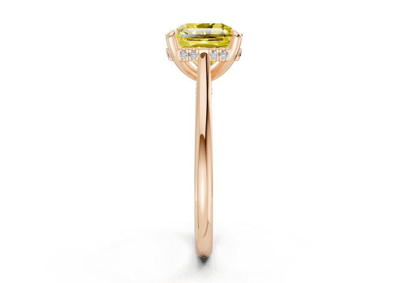 Piper Yellow Diamond Solitaire Radiant Squareuare Cut 2.3mm Engagement Ring - Ring Premier