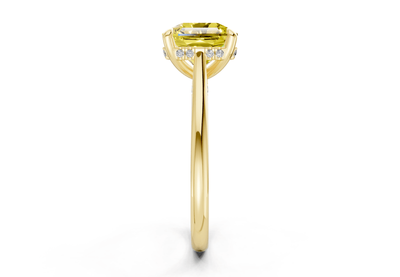 Piper Yellow Diamond Solitaire Radiant Squareuare Cut 2mm Engagement Ring - Ring Premier