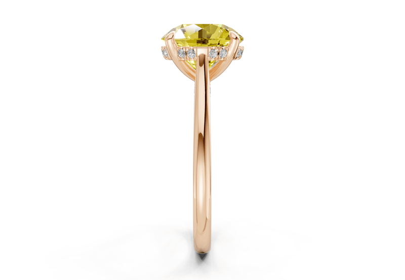 Piper Yellow Diamond Solitaire Round Cut 1.8mm Engagement Ring - Ring Premier