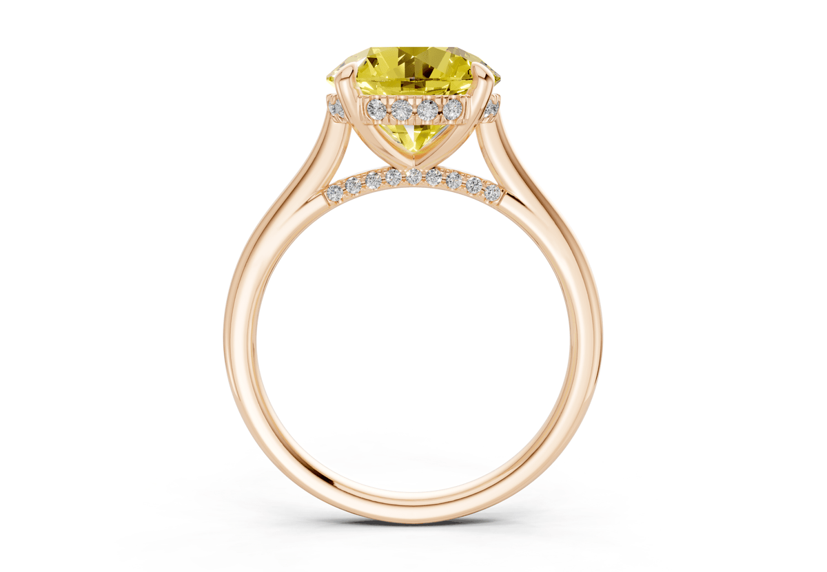 Piper Yellow Diamond Solitaire Round Cut 1.8mm Engagement Ring