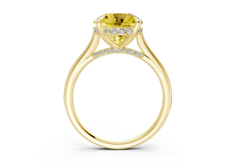 Piper Yellow Diamond Solitaire Round Cut 2mm Engagement Ring