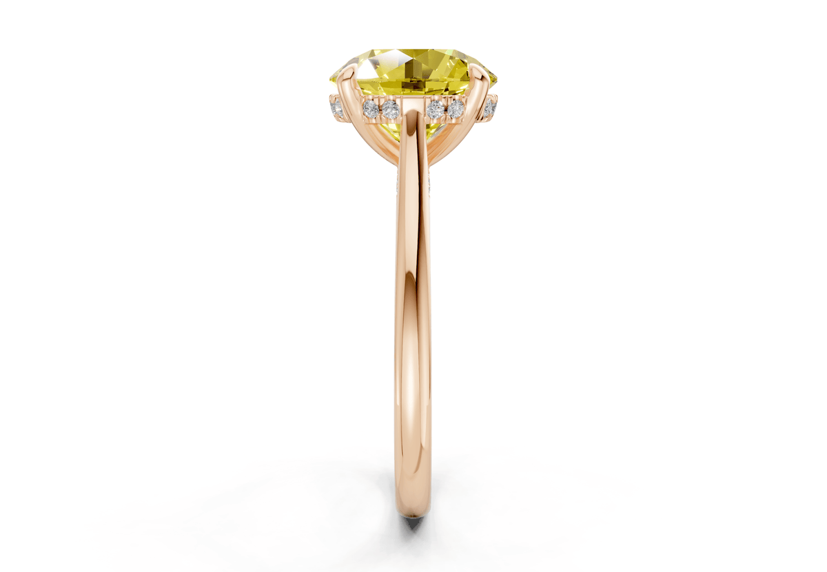 Piper Yellow Diamond Solitaire Round Cut 2mm Engagement Ring