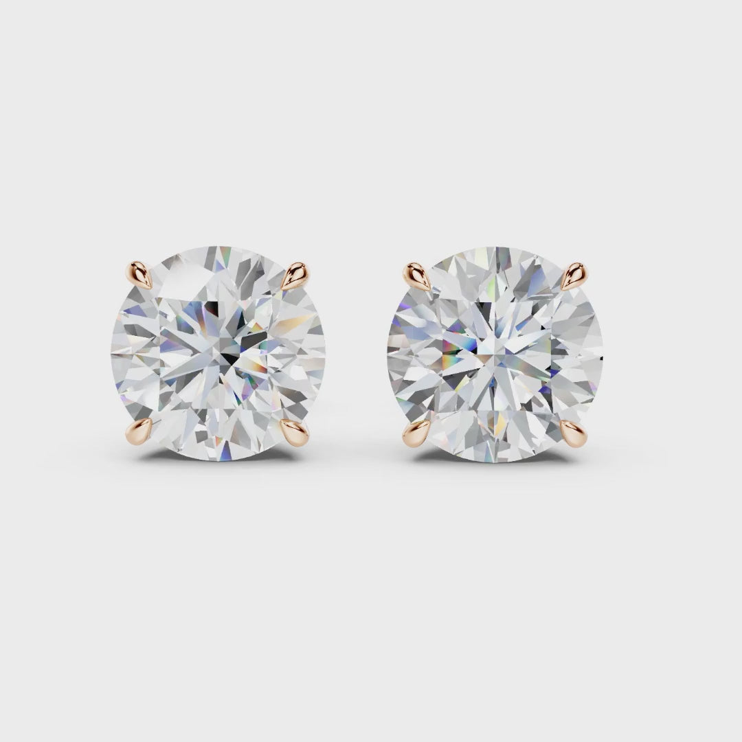 The Madison Hidden Halo Round Cut Studs