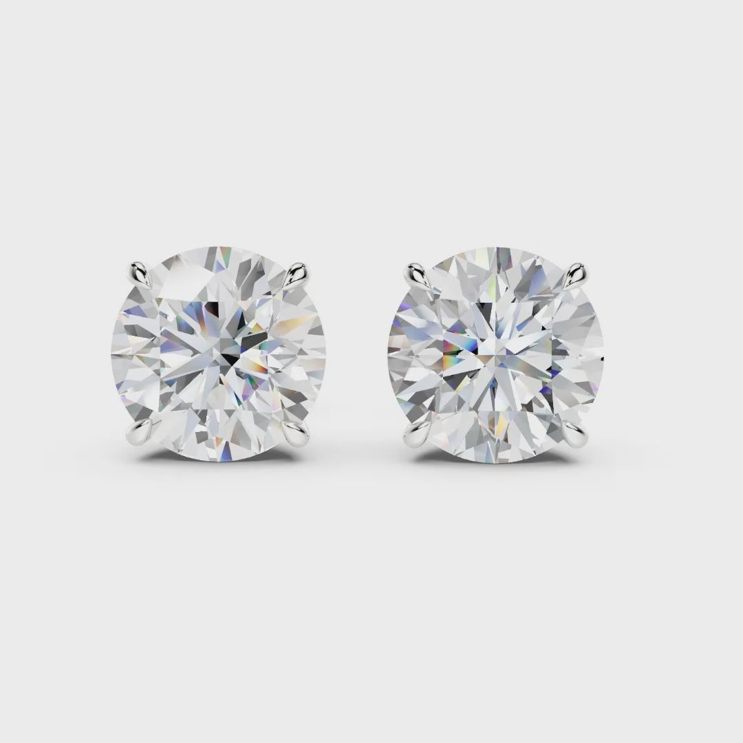 The Madison Hidden Halo Round Cut Studs
