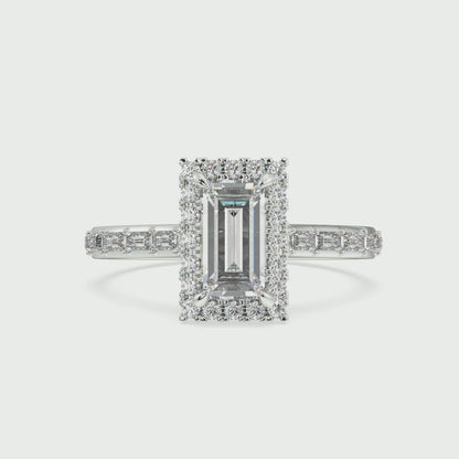 Chloe Baguette Diamond Engagement Ring