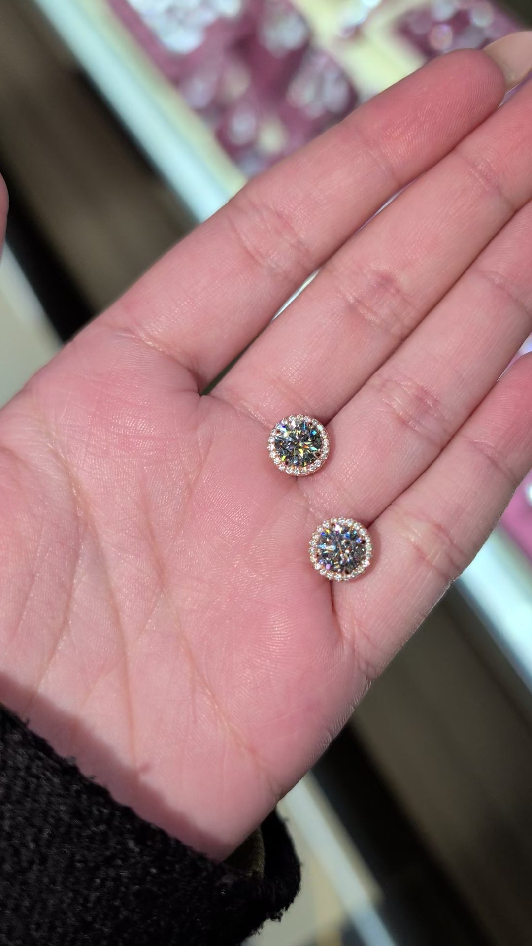 Marseille Halo Diamond Round Cut Studs