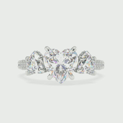 Amelia Heart Diamond Engagement Ring