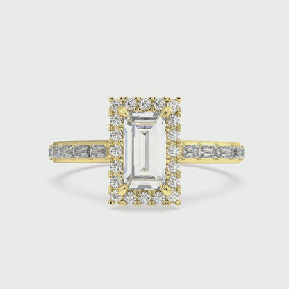 Chloe Baguette Diamond Engagement Ring