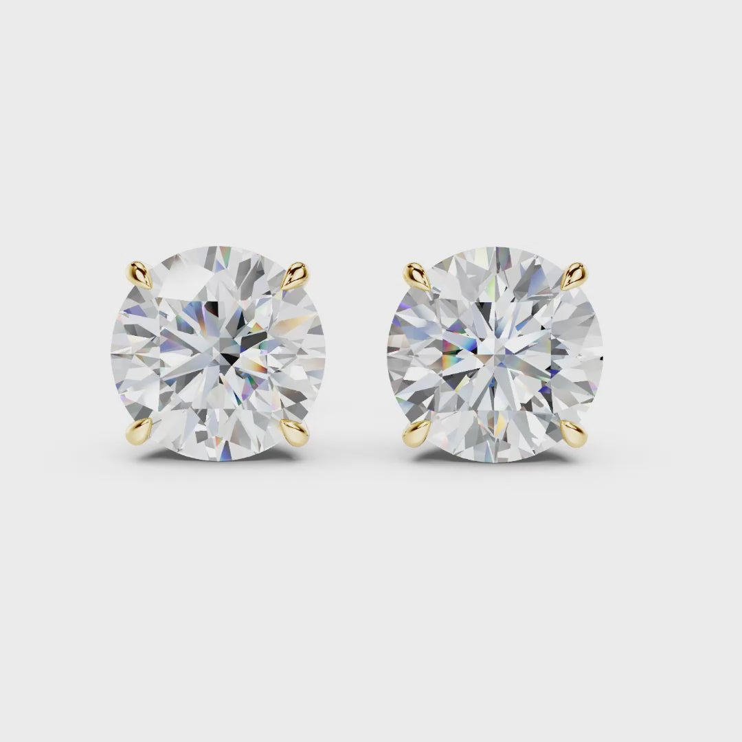 The Madison Hidden Halo Round Cut Studs