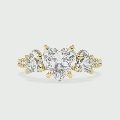 Amelia Heart Diamond Engagement Ring