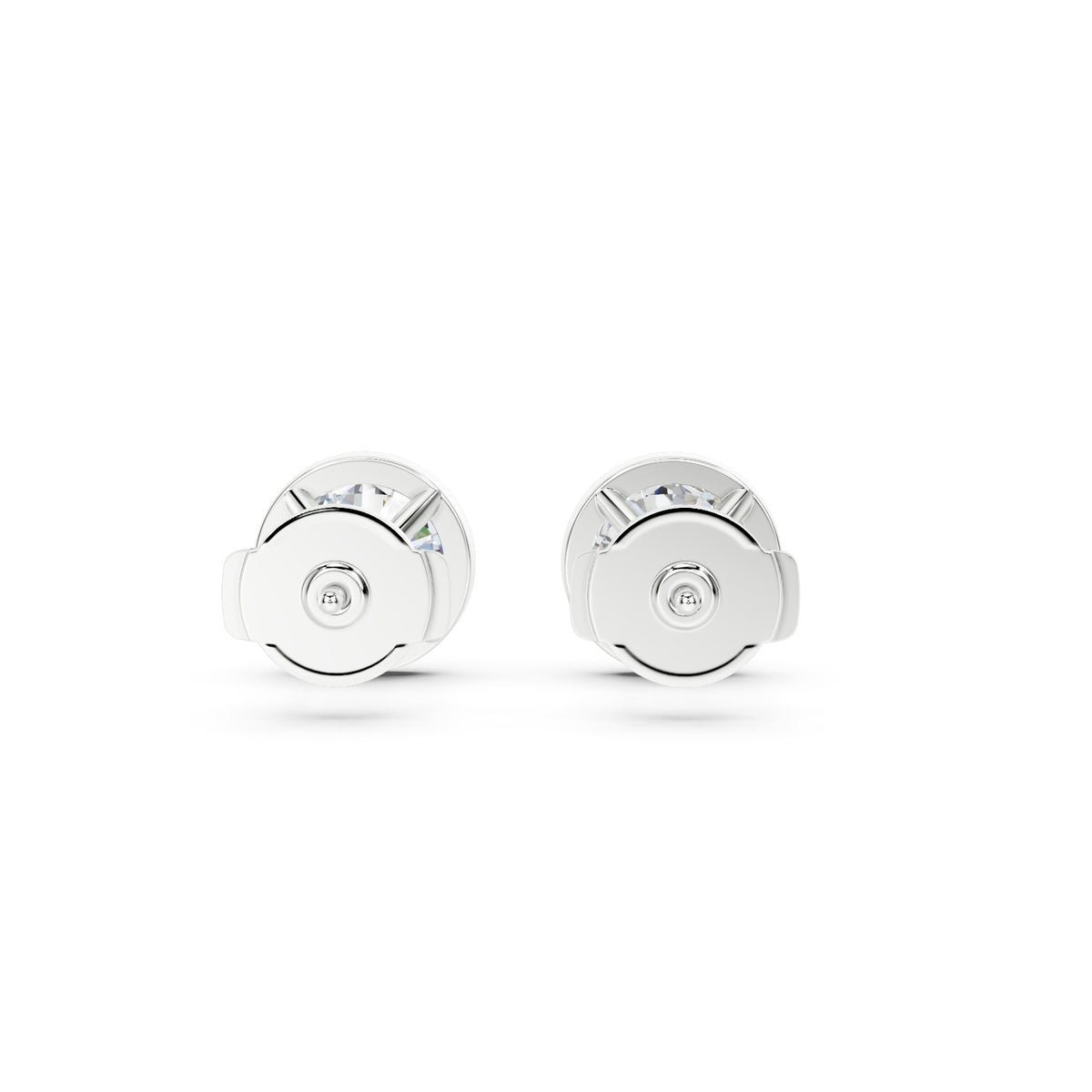 Bezel Set Martini Round Lab Diamond Studs