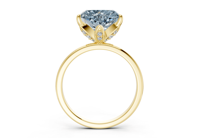 Skye Blue Diamond Solitaire Heart Cut 1.8mm Engagement Ring