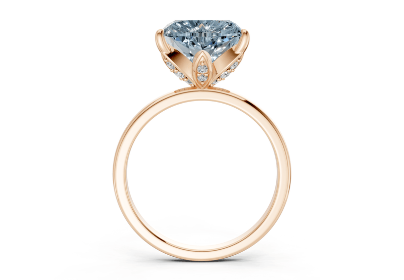 Skye Blue Diamond Solitaire Heart Cut 1.8mm Engagement Ring - Ring Premier