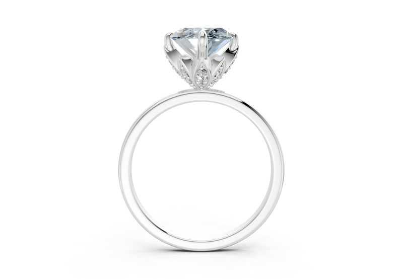 Skye Blue Diamond Solitaire Marquise Cut 1.8mm Engagement Ring - Ring Premier