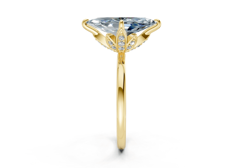 Skye Blue Diamond Solitaire Marquise Cut 1.8mm Engagement Ring - Ring Premier