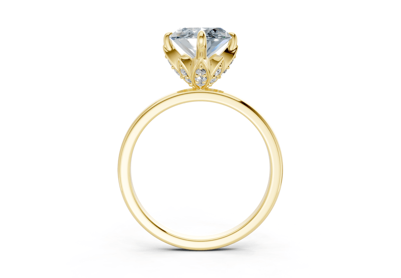 Skye Blue Diamond Solitaire Marquise Cut 1.8mm Engagement Ring