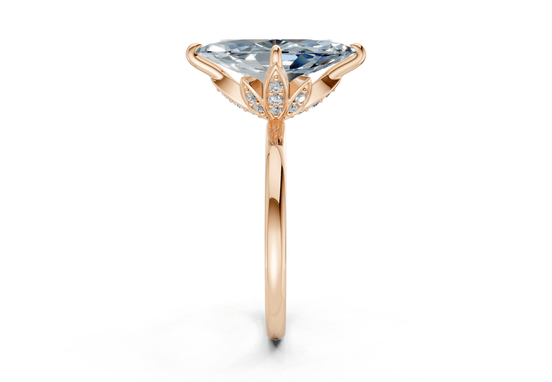 Skye Blue Diamond Solitaire Marquise Cut 1.8mm Engagement Ring - Ring Premier