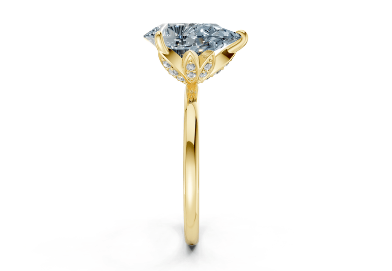Skye Blue Diamond Solitaire Pear Cut 1.8mm Engagement Ring - Ring Premier