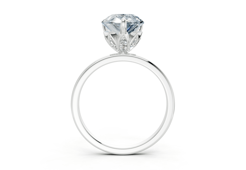 Skye Blue Diamond Solitaire Pear Cut 1.8mm Engagement Ring - Ring Premier