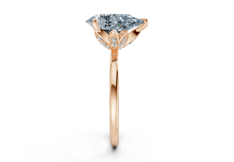 Skye Blue Diamond Solitaire Pear Cut 1.8mm Engagement Ring - Ring Premier