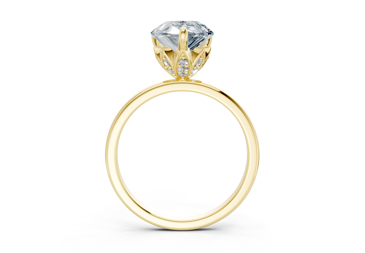 Skye Blue Diamond Solitaire Pear Cut 1.8mm Engagement Ring - Ring Premier