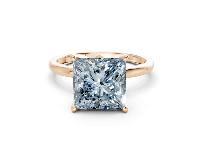 Skye Blue Diamond Solitaire Princess Cut 1.8mm Engagement Ring - Ring Premier