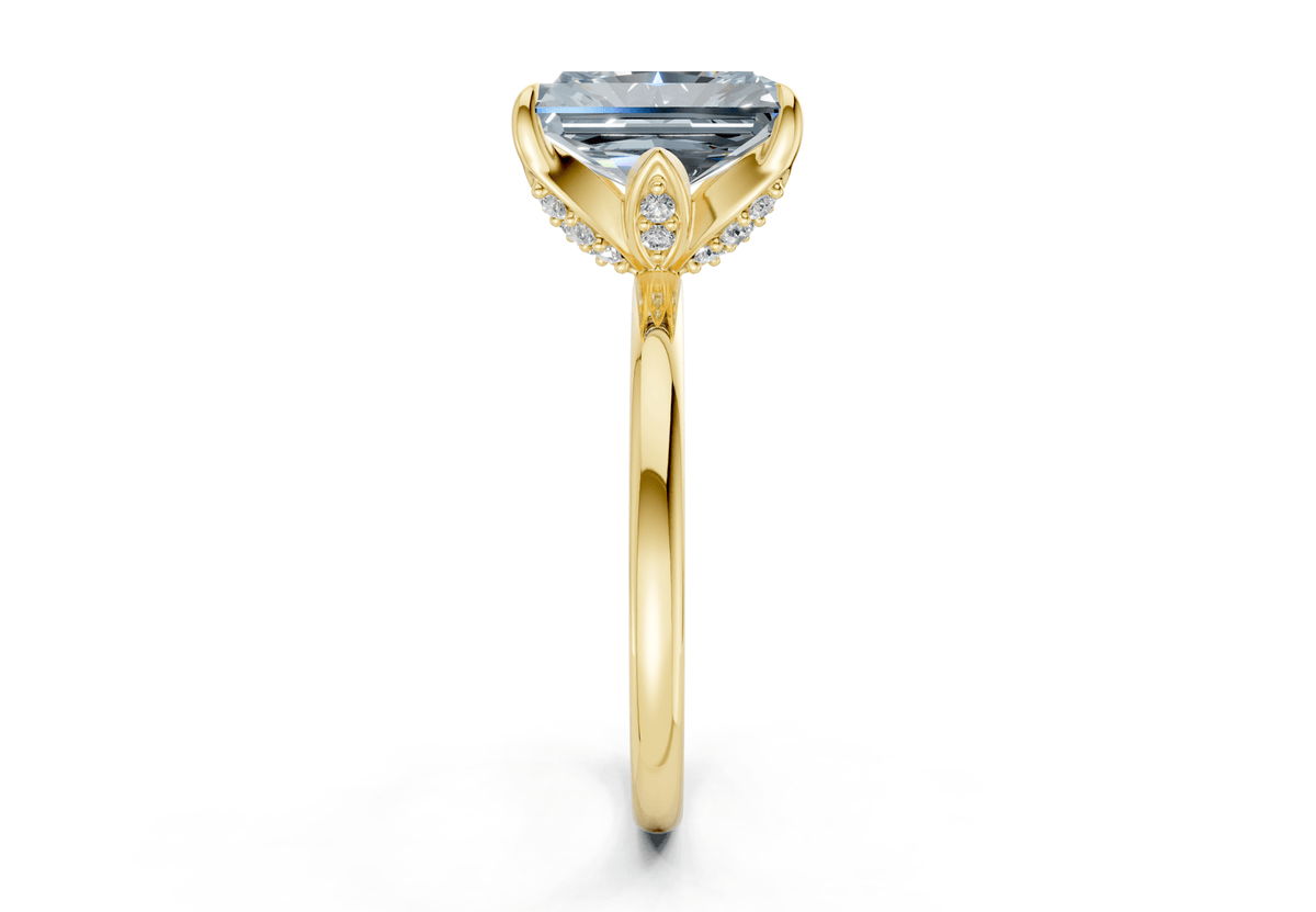 Skye Blue Diamond Solitaire Radiant Cut 1.8mm Engagement Ring
