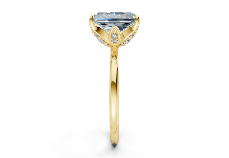 Skye Blue Diamond Solitaire Radiant Cut 1.8mm Engagement Ring - Ring Premier