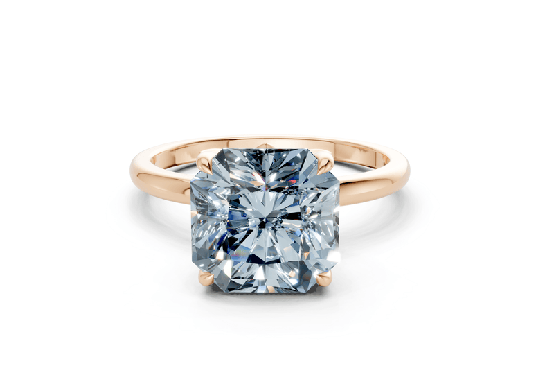 Skye Blue Diamond Solitaire Radiant Squareuare Cut 1.8mm Engagement Ring - Ring Premier