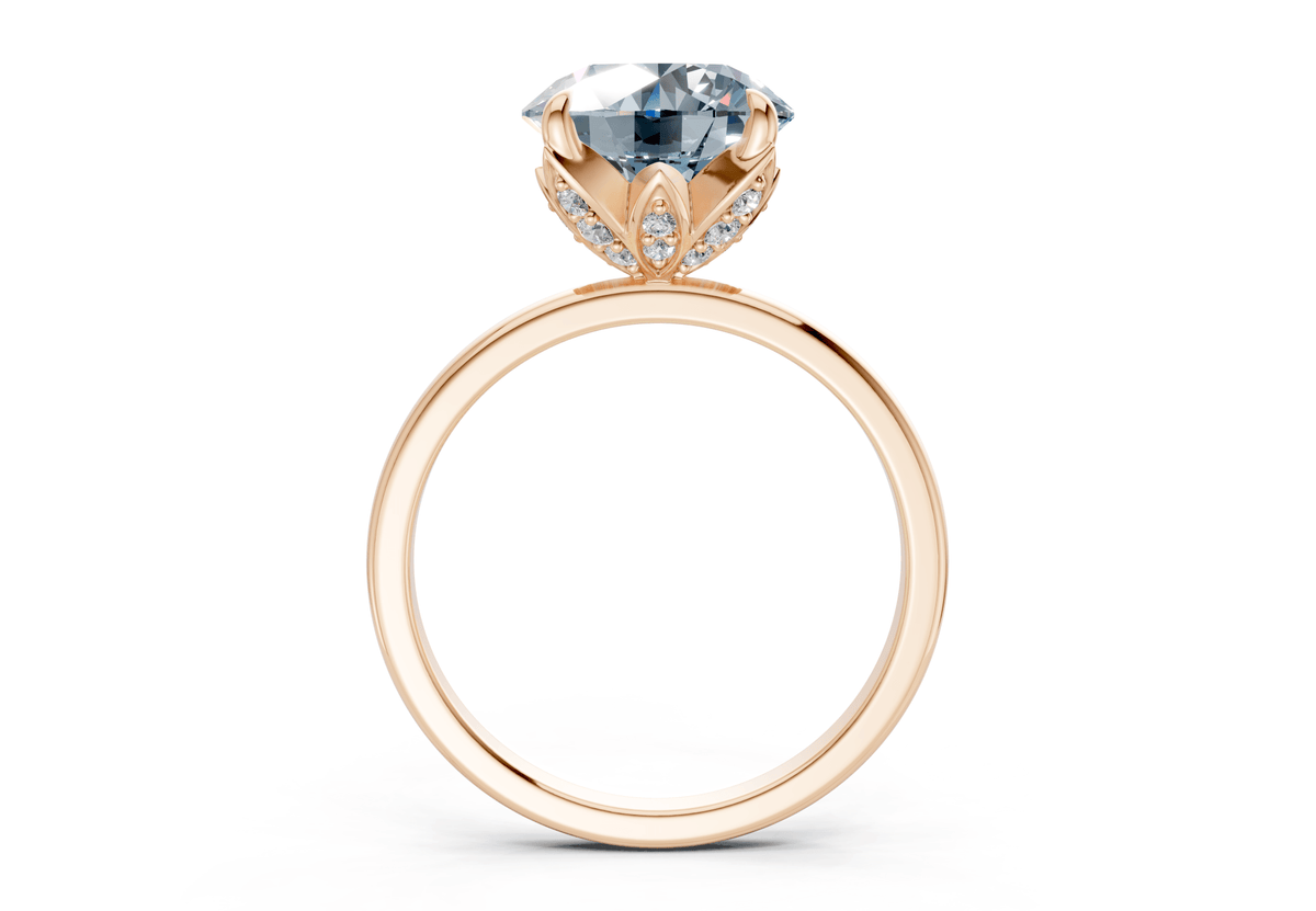 Skye Blue Diamond Solitaire Round Cut 1.8mm Engagement Ring