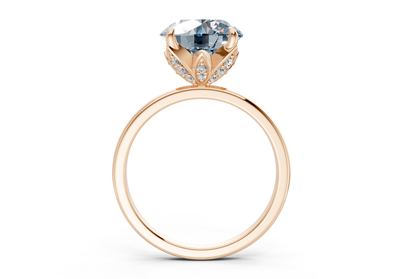 Skye Blue Diamond Solitaire Round Cut 1.8mm Engagement Ring - Ring Premier