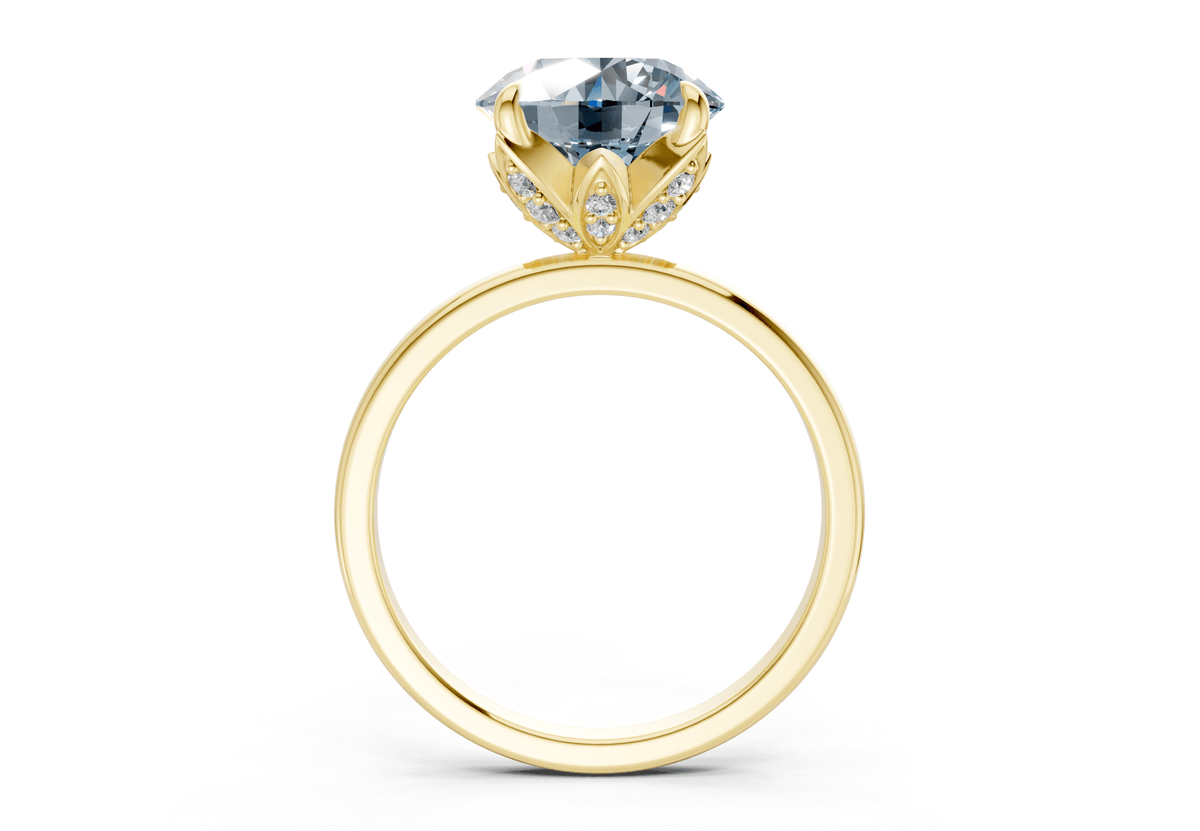 Skye Blue Diamond Solitaire Round Cut 1.8mm Engagement Ring