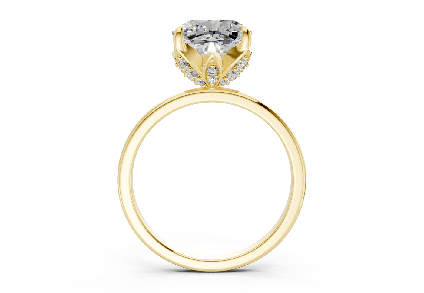 Skye Diamond Solitaire Cushion Squareuare Cut 1.8mm Engagement Ring