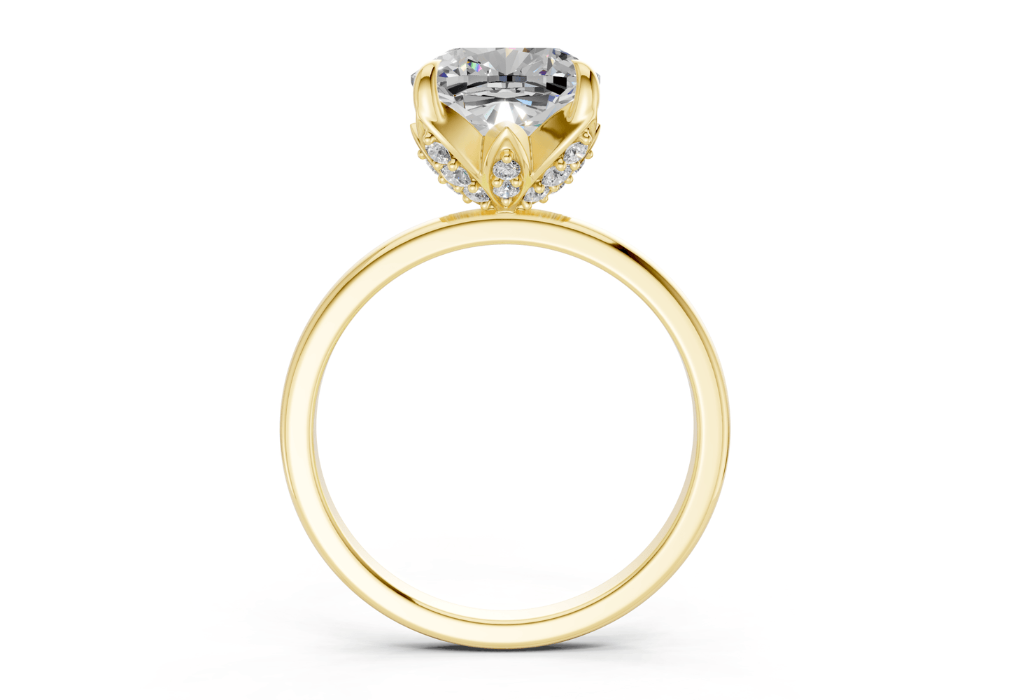 Skye Diamond Solitaire Cushion Squareuare Cut 1.8mm Engagement Ring - Ring Premier