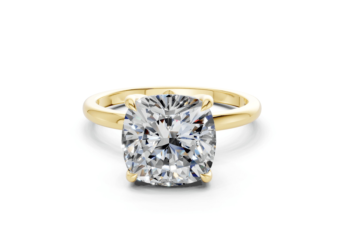 Skye Diamond Solitaire Cushion Squareuare Cut 1.8mm Engagement Ring