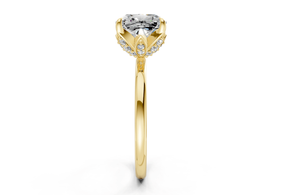 Skye Diamond Solitaire Cushion Squareuare Cut 1.8mm Engagement Ring