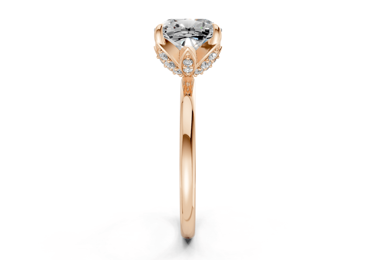 Skye Diamond Solitaire Cushion Squareuare Cut 1.8mm Engagement Ring