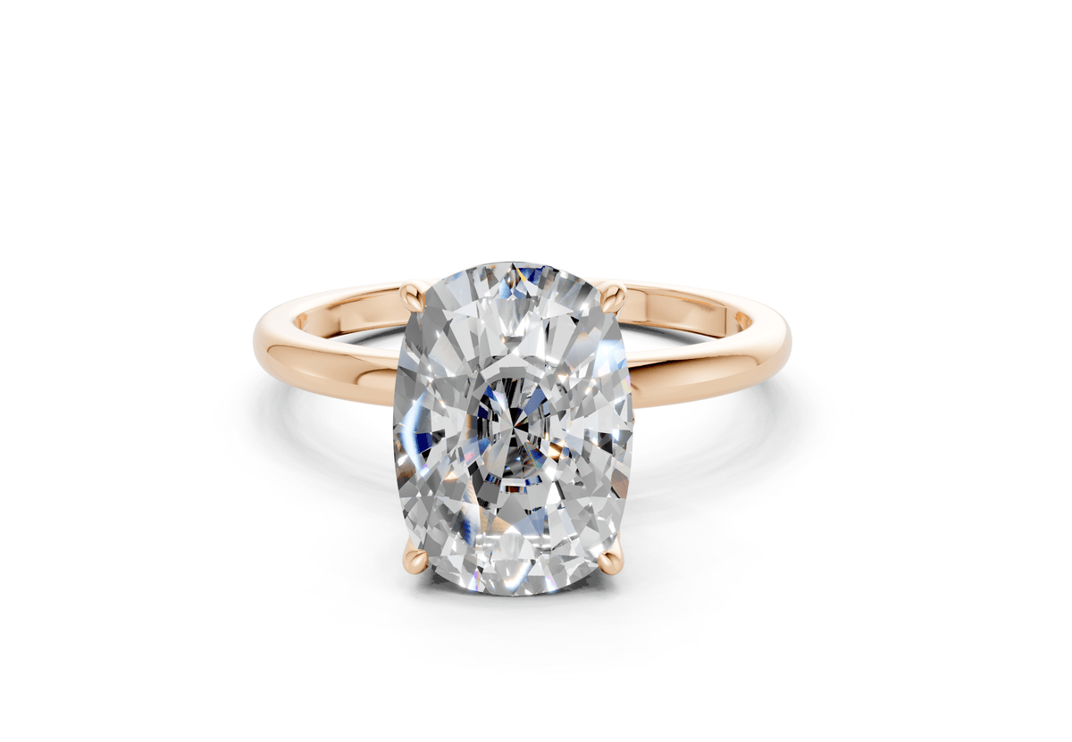 Skye Diamond Solitaire Elongated Cushion Cut 1.8mm Engagement Ring