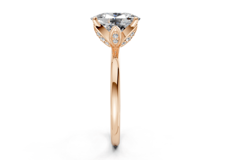 Skye Diamond Solitaire Elongated Cushion Cut 1.8mm Engagement Ring - Ring Premier
