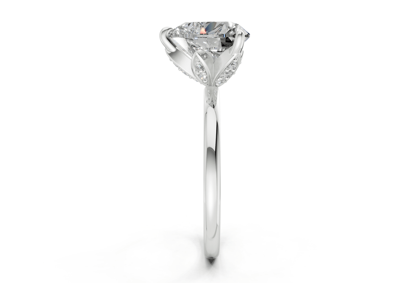 Skye Diamond Solitaire Heart Cut 1.8mm Engagement Ring - Ring Premier