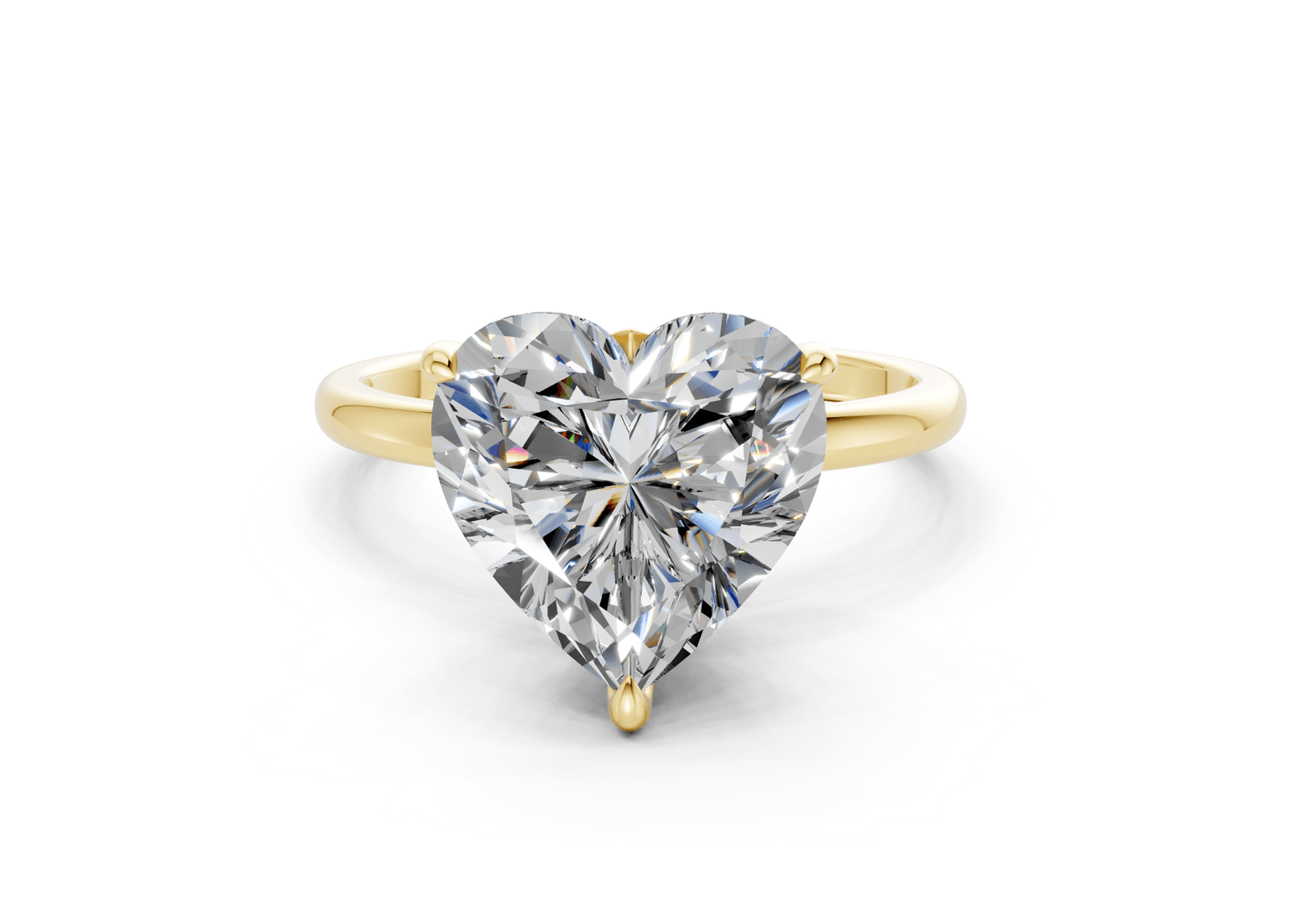 Skye Diamond Solitaire Heart Cut 1.8mm Engagement Ring - Ring Premier