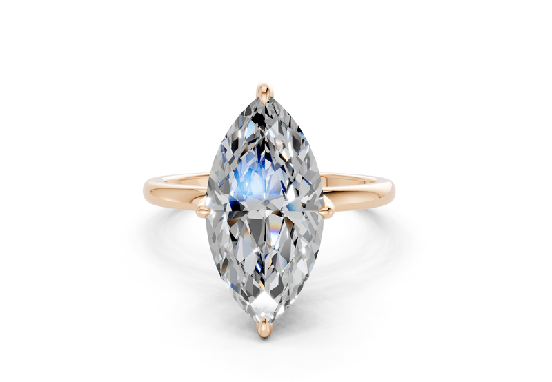 Skye Diamond Solitaire Marquise Cut 1.8mm Engagement Ring - Ring Premier