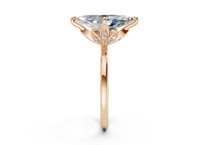 Skye Diamond Solitaire Marquise Cut 1.8mm Engagement Ring - Ring Premier