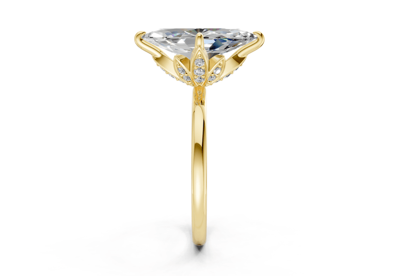 Skye Diamond Solitaire Marquise Cut 1.8mm Engagement Ring - Ring Premier