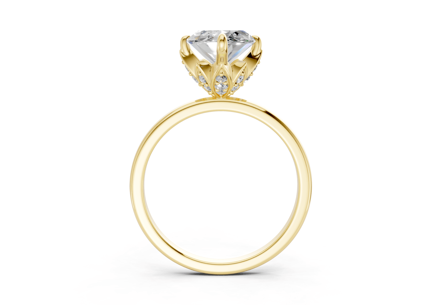 Skye Diamond Solitaire Marquise Cut 1.8mm Engagement Ring - Ring Premier