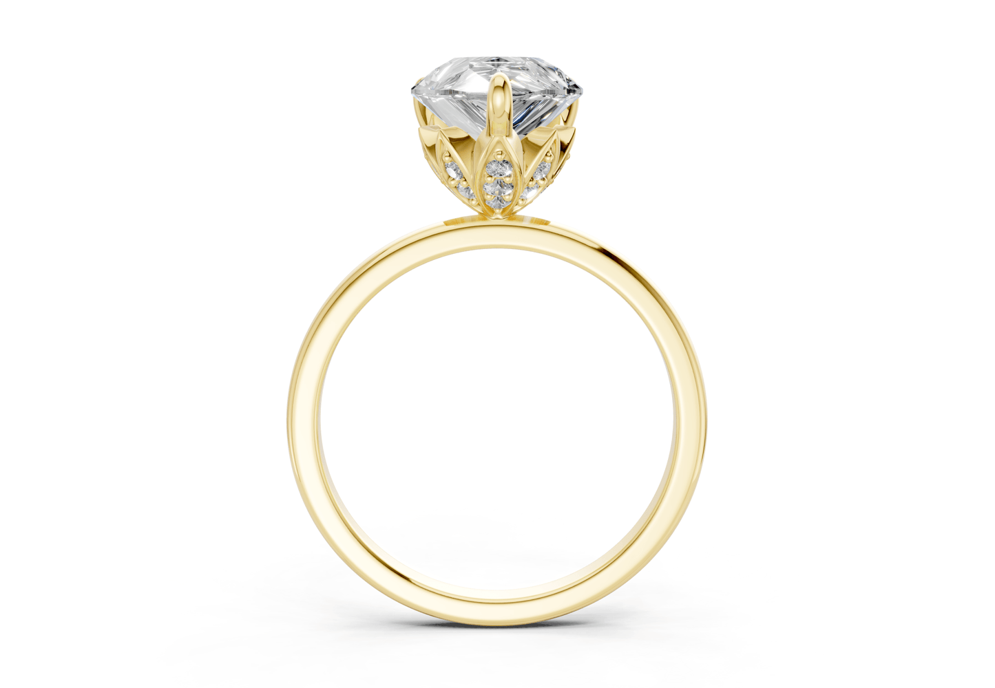 Skye Diamond Solitaire Pear Cut 1.8mm Engagement Ring - Ring Premier