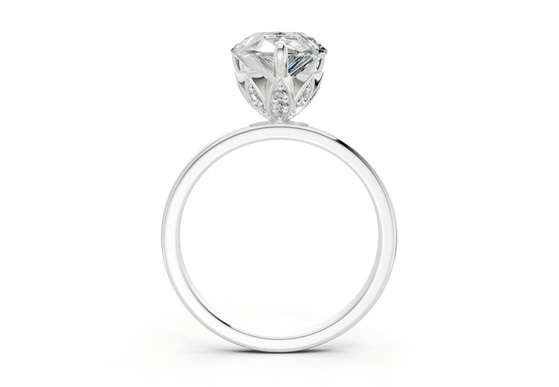Skye Diamond Solitaire Pear Cut 1.8mm Engagement Ring - Ring Premier